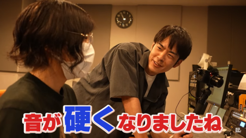 音声の編集作業の様子