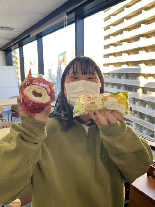 商品を購入したスタッフ