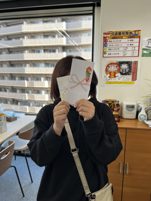 スピードくじで当たりが出たお客様