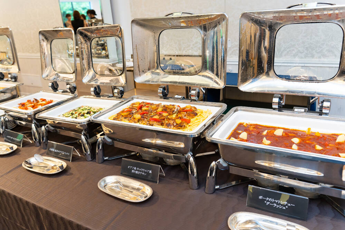 立食パーティーでふるまわれた料理