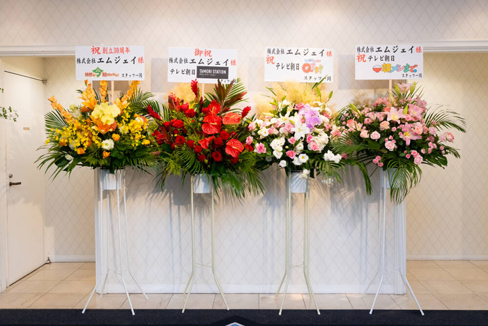 会場に飾られたお花