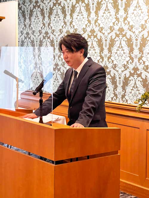 祝電を話す北澤さん