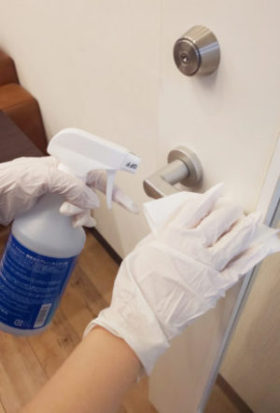 ドアノブの除菌