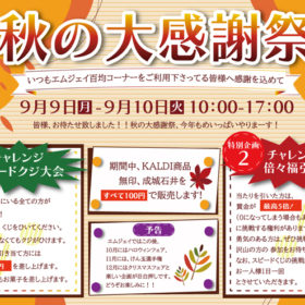 秋の大感謝祭のチラシ
